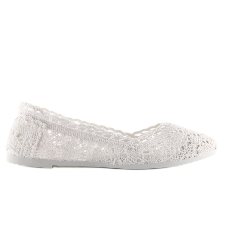 Ballerines dentelle blanche JX59P blanc