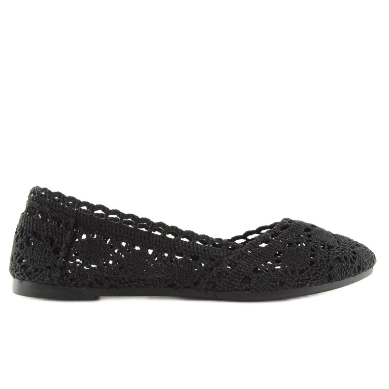 Ballerines en dentelle noire JX59P noir