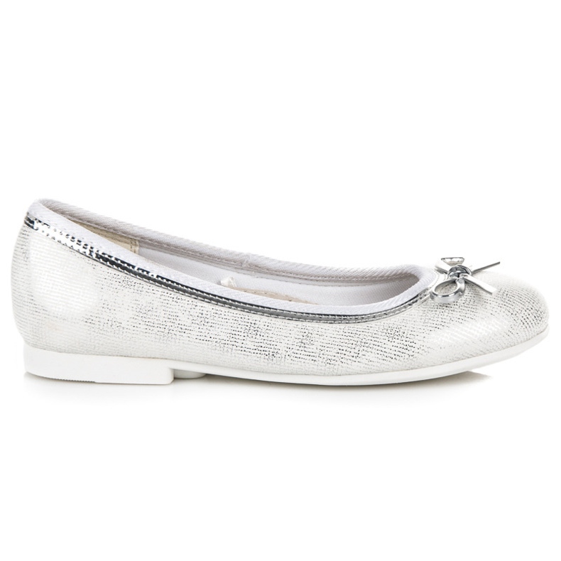 American Club Ballerine américaine argentée gris