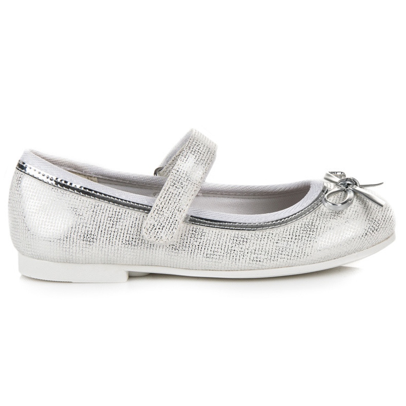 American Club Ballerine avec velcro américaine gris