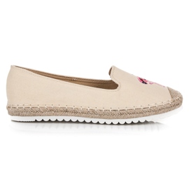 Bestelle Espadrilles avec un flamant rose brun