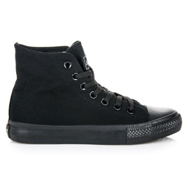 Baskets à lacets au dessus de la cheville noir