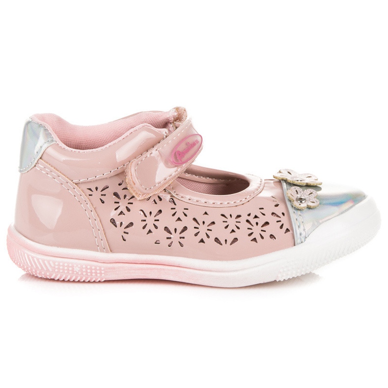 American Club Chaussures américaines ajourées rose