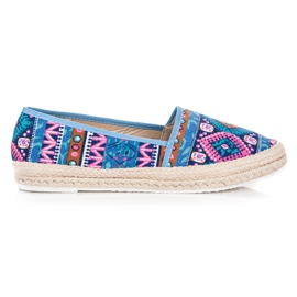 Espadrilles à motif ethnique multicolore