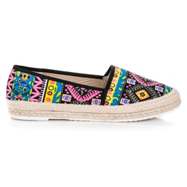 Espadrilles à motif ethnique multicolore