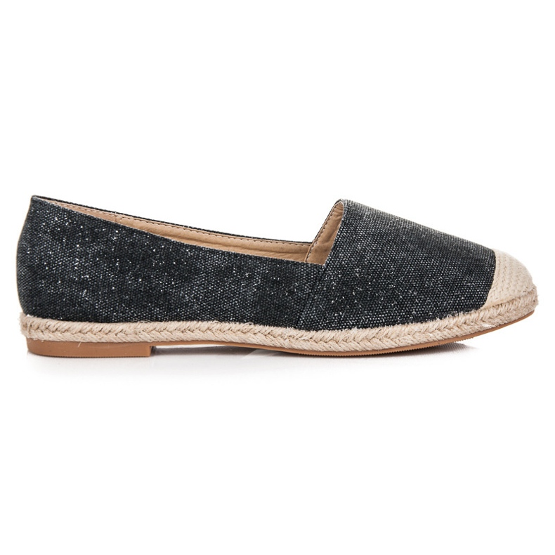 Bestelle Espadrilles à paillettes le noir Bestelle Espadrilles à paillettes le noir