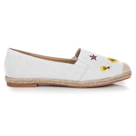 Bestelle Espadrilles printanières à patchs blanc