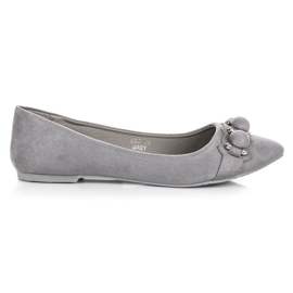 Seastar Ballerines col V en daim gris
