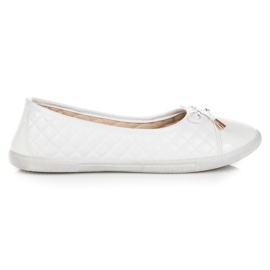 Ballerines matelassées blanc