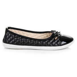 Ballerines matelassées le noir