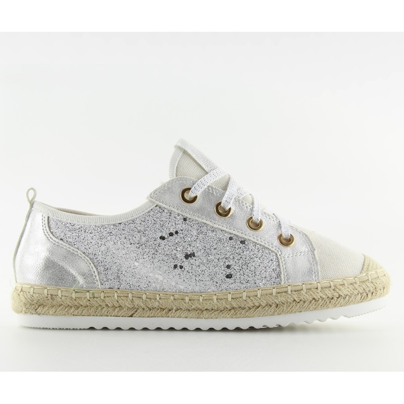 Baskets espadrilles blanches à lacets B-140 White