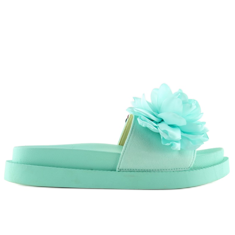 Flower power chaussons menthe AK04P bleu