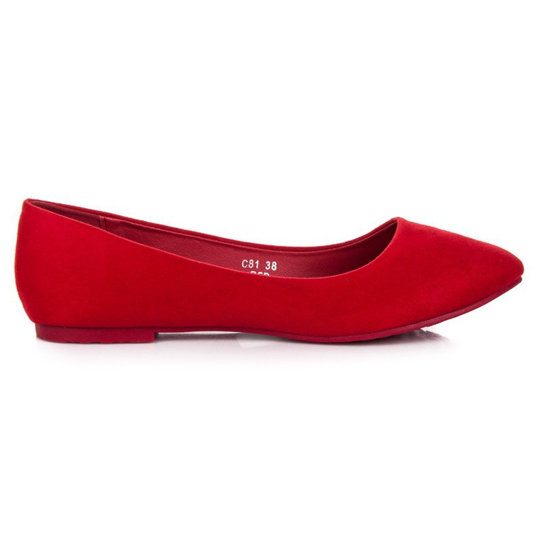 Seastar Ballerines en daim rouge