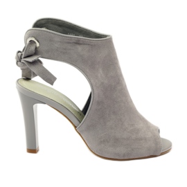 Sandales en daim nouées Sergio Leone 1493 gris