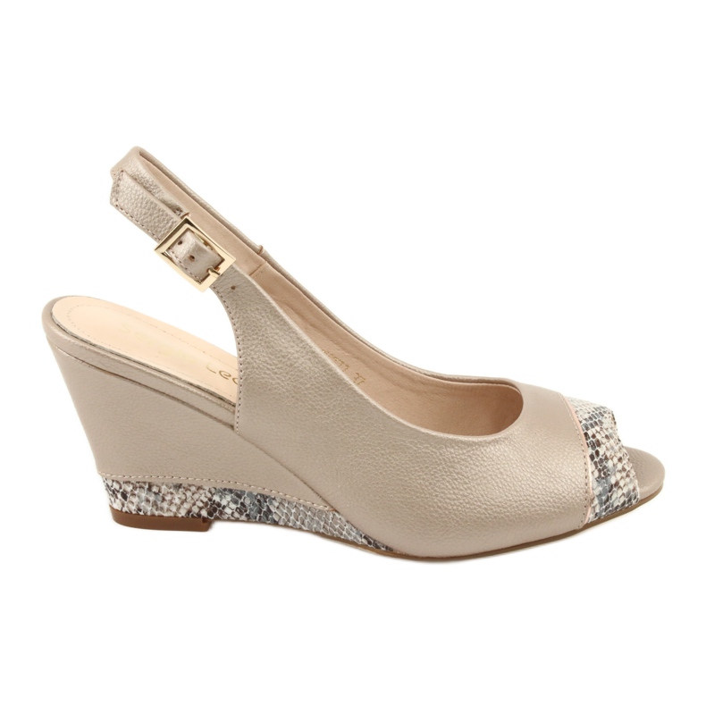 Sandales capuccino dorées Sergio Leone 777 beige brun d'or