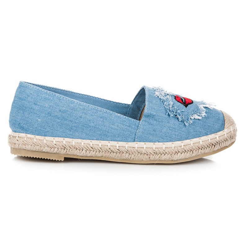 Bestelle Espadrilles en denim avec patchs bleu
