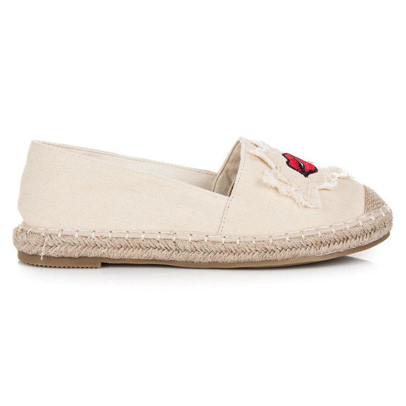 Bestelle Espadrilles Beiges Avec Patchs