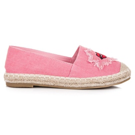 Bestelle Espadrilles roses à patchs Bestelle Espadrilles roses à patchs