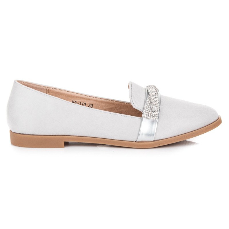 Bestelle Chaussures en daim avec cristaux gris Bestelle Chaussures en daim avec cristaux gris