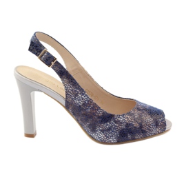 Sandales sur le poste de Sergio Leone 578 brun bleu marine