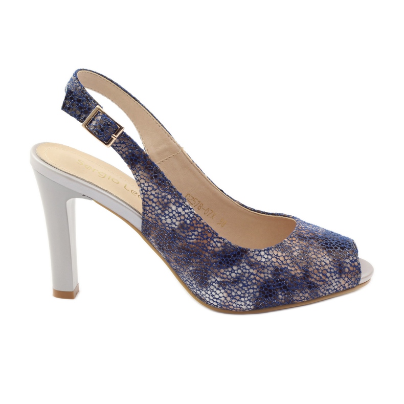 Sandales sur le poste de Sergio Leone 578 brun bleu marin