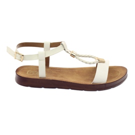 Filippo Sandales femme wz 104 blanc jaune blanche