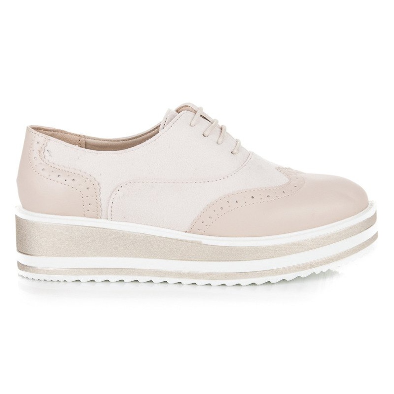 Fgm Paris Brogues attachées sur la plate-forme brun