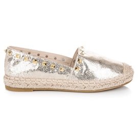 Coura Espadrilles dorées à clous d'or Coura Espadrilles dorées à clous d'or