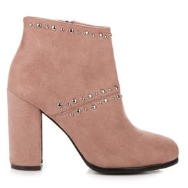 Seastar Bottines en daim sur le poteau rose
