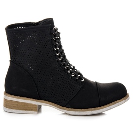 Bello Star Bottes ajourées pour le printemps le noir
