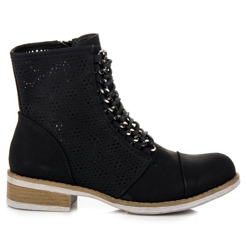 Bello Star Bottes ajourées pour le printemps le noir