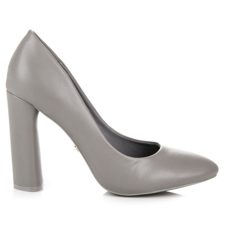 Ideal Shoes Escarpins gris sur le pilier Ideal Shoes Escarpins gris sur le pilier