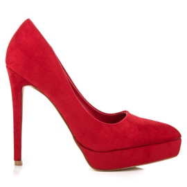 Bestelle Talons en daim sur la plateforme rouge