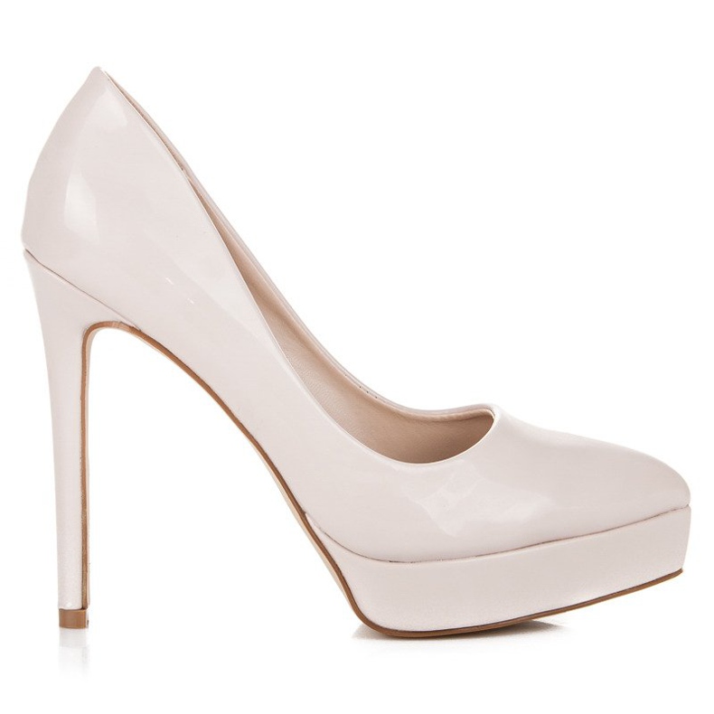 Small Swan Talons laqués sur la plateforme brun