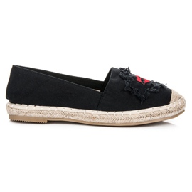 Bestelle Espadrilles noires à patchs le noir
