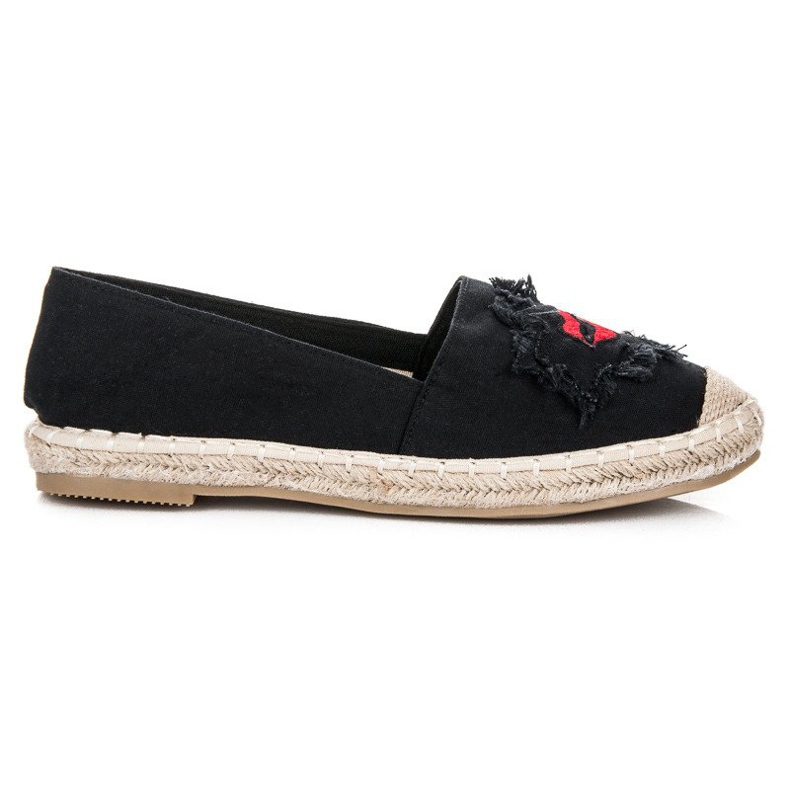Bestelle Espadrilles noires à patchs le noir