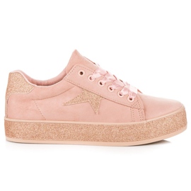 Baskets Mckeylor à paillettes rose