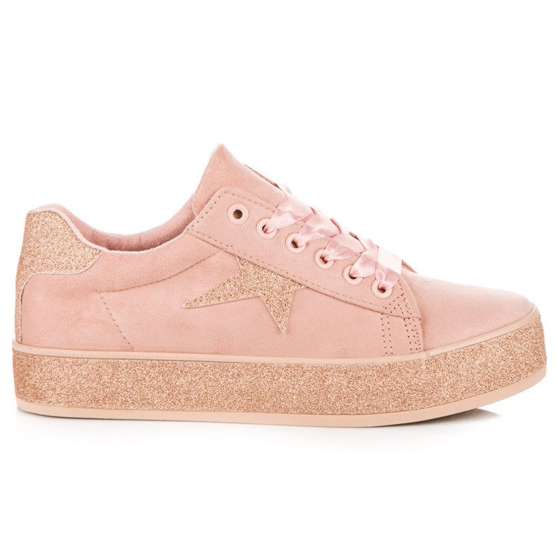 Baskets Mckeylor à paillettes rose