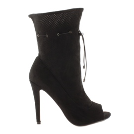 Bottes Ajourées Bout Ouvert Sy15 Noir le noir