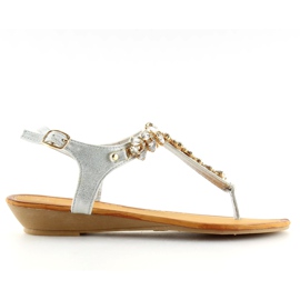 Tongs argentées 9-59 Silver gris