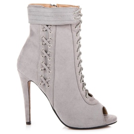Seastar Bottines nouées à bout ouvert gris