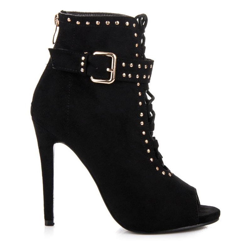 Seastar Bottes en daim à bout ouvert le noir