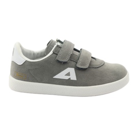 American Club Baskets de sport Insert en cuir américain 2952 gris blanc