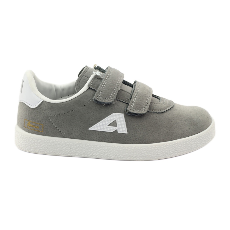American Club Baskets de sport Insert en cuir américain 2952 gris blanche