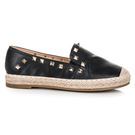 Coura Espadrilles noires à strass