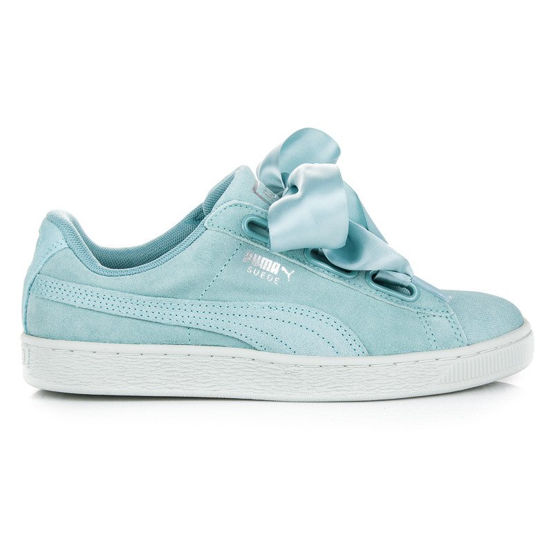 Puma Suede Heart Pebble WN S bleu KeeShoes