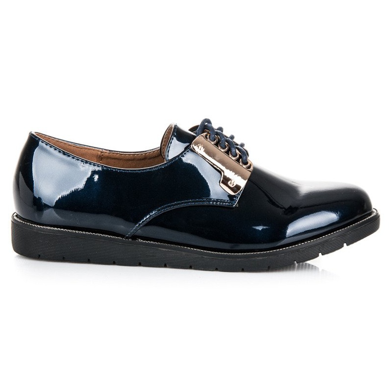 Best Shoes Chaussures laquées confortables bleu