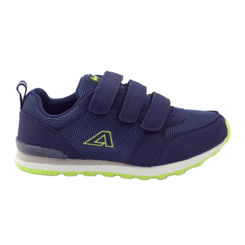 American Club Chaussures de sport à semelle intérieure en cuir américain bleu marin vert