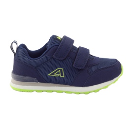 American Club Chaussures de sport à semelle intérieure en cuir américain bleu marine vert