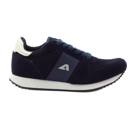 American Club Chaussures de sport pour femmes américaines 17022 bleu marine
